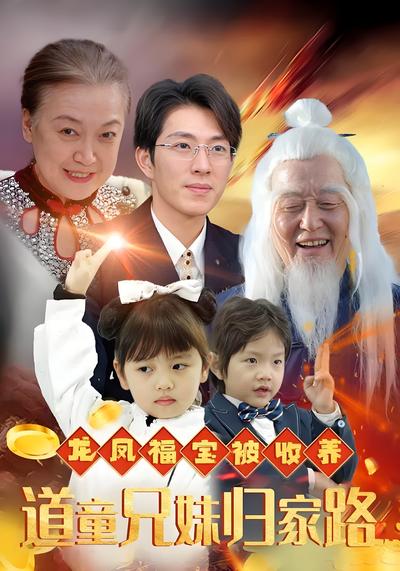 龙凤福宝被收养道童兄妹归家路}