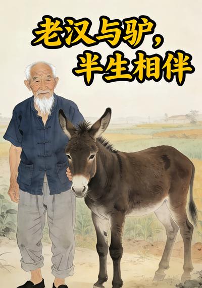 老汉与驴，半生相伴}