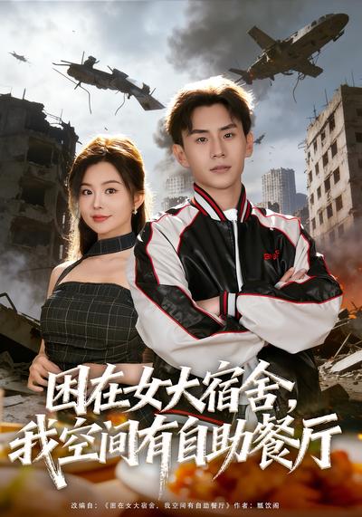 困在女大宿舍，我空间有自助餐厅}