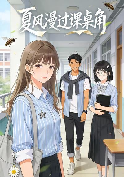 夏风漫过课桌角}