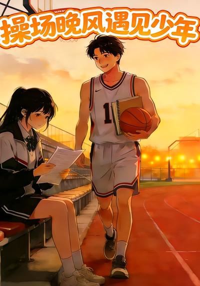 操场晚⻛遇少年}