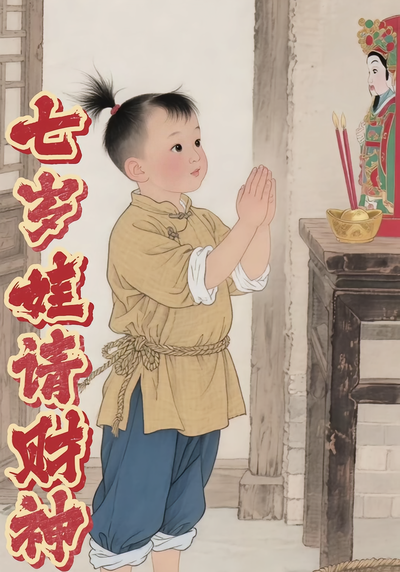 七岁娃请财神}